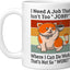 Taza Cerámica Gato Perezoso Estilo Retro Blanco