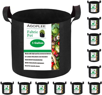 12 Pzas Bolsas Cultivo 5gal Tela No Tejida Gruesa