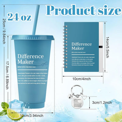 72 Pzas Regalo Empresas Vasos 24oz Cuaderno Espiral Llavero