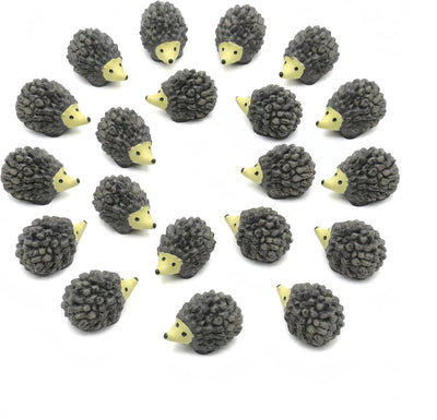 Figuras erizo resina miniatura musgo DIY jardín de hadas