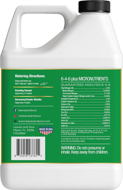 Fertilizante pino líquido 32oz 6-4-6 jardín exterior