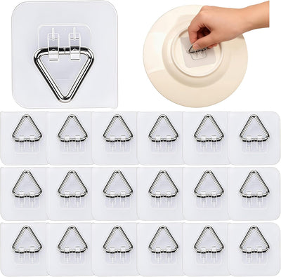 Ganchos adhesivos para pared, kit invisible para colgar cuadros pequeños