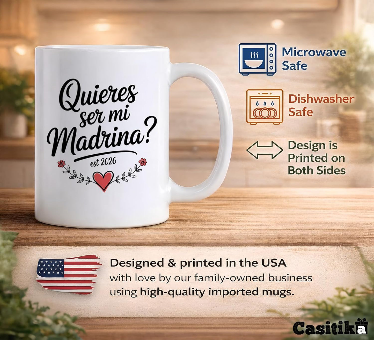 Taza de bautizo Madrina Proposal Gift 2026 11 oz