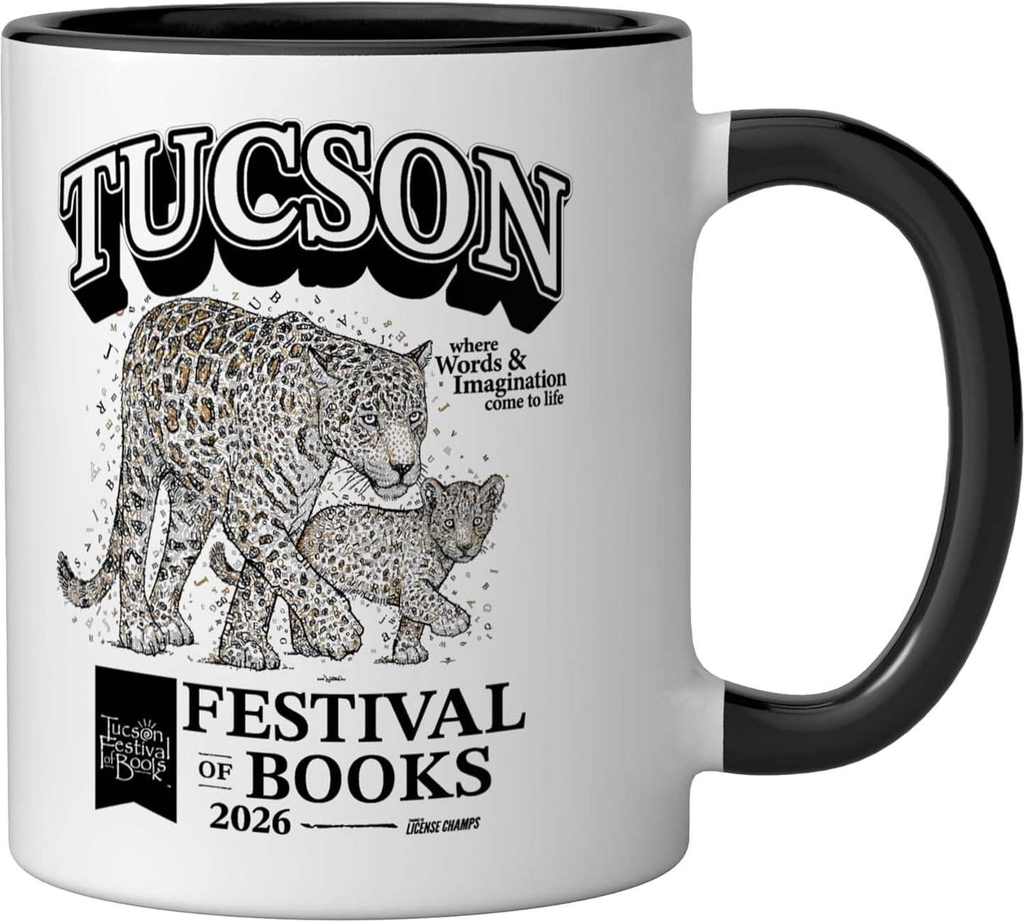 Taza cerámica Critter Jaguar para Tucson Festival of Books 2026