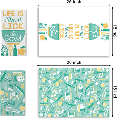 Toalla de cocina divertida para hornear postre verde magdalenas Life is Short