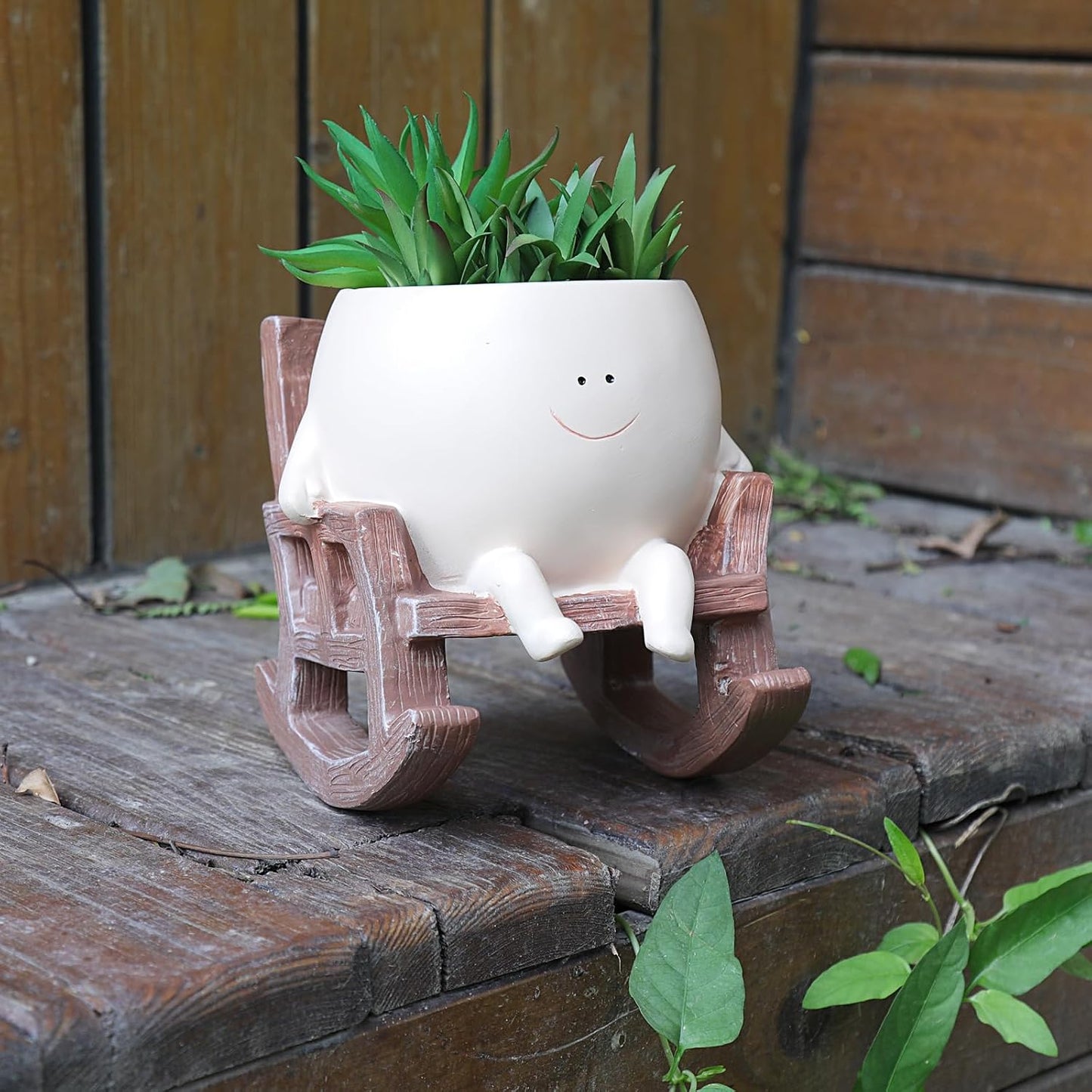 Maceta Cara Sonriente para Plantas Interiores Regalo Único