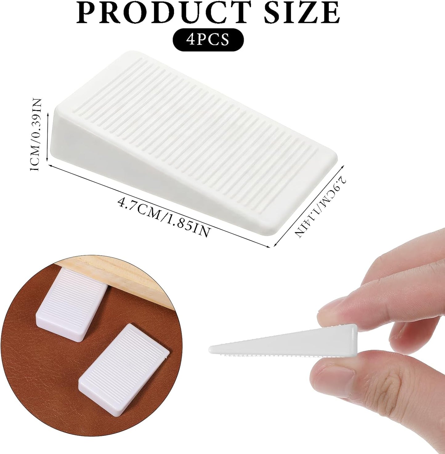 4 Cuñas Plástico para Mesa Inodoro Niveladoras 0.394pulg