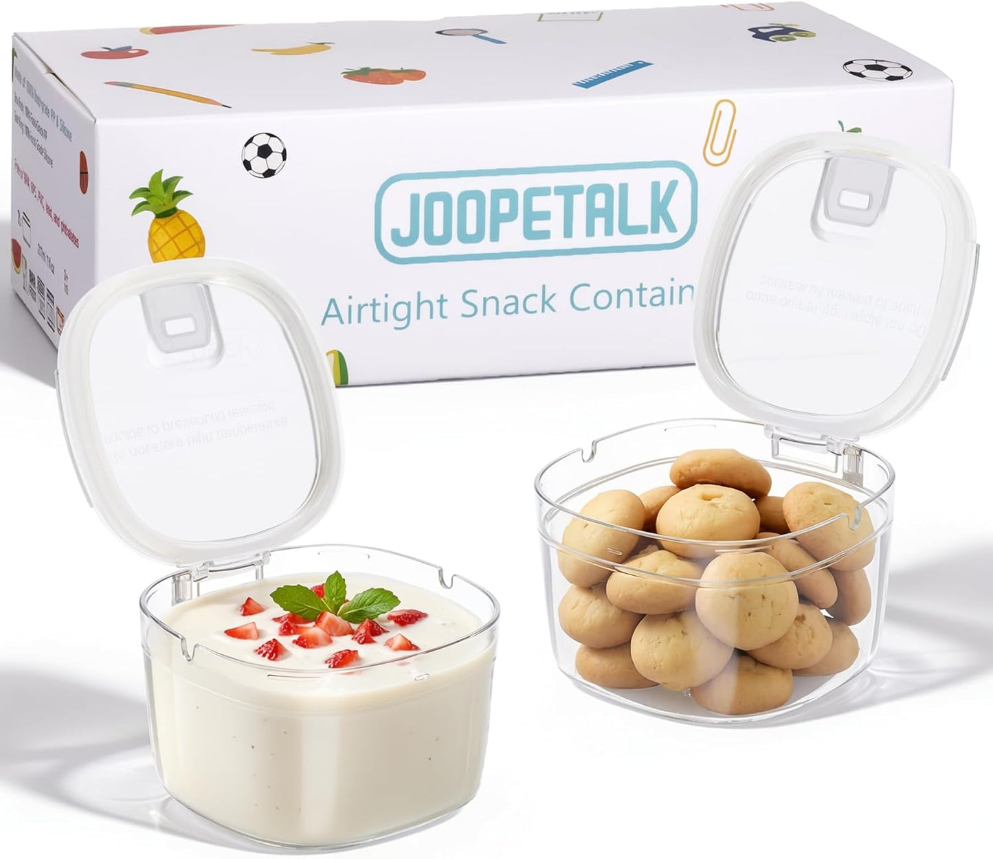Paquete de 2 recipientes para aperitivos Joopetalk