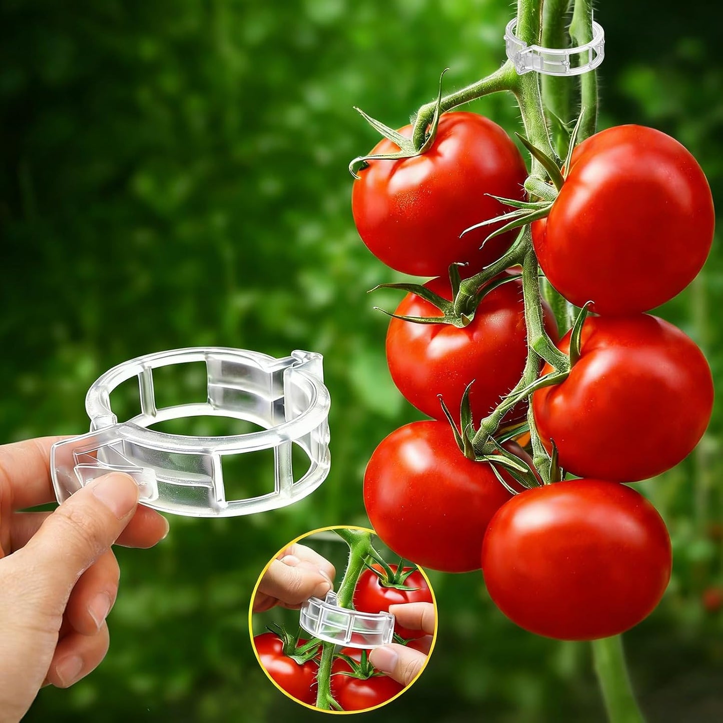 120 Clips Reutilizables para Tomate y Jardín Blanco