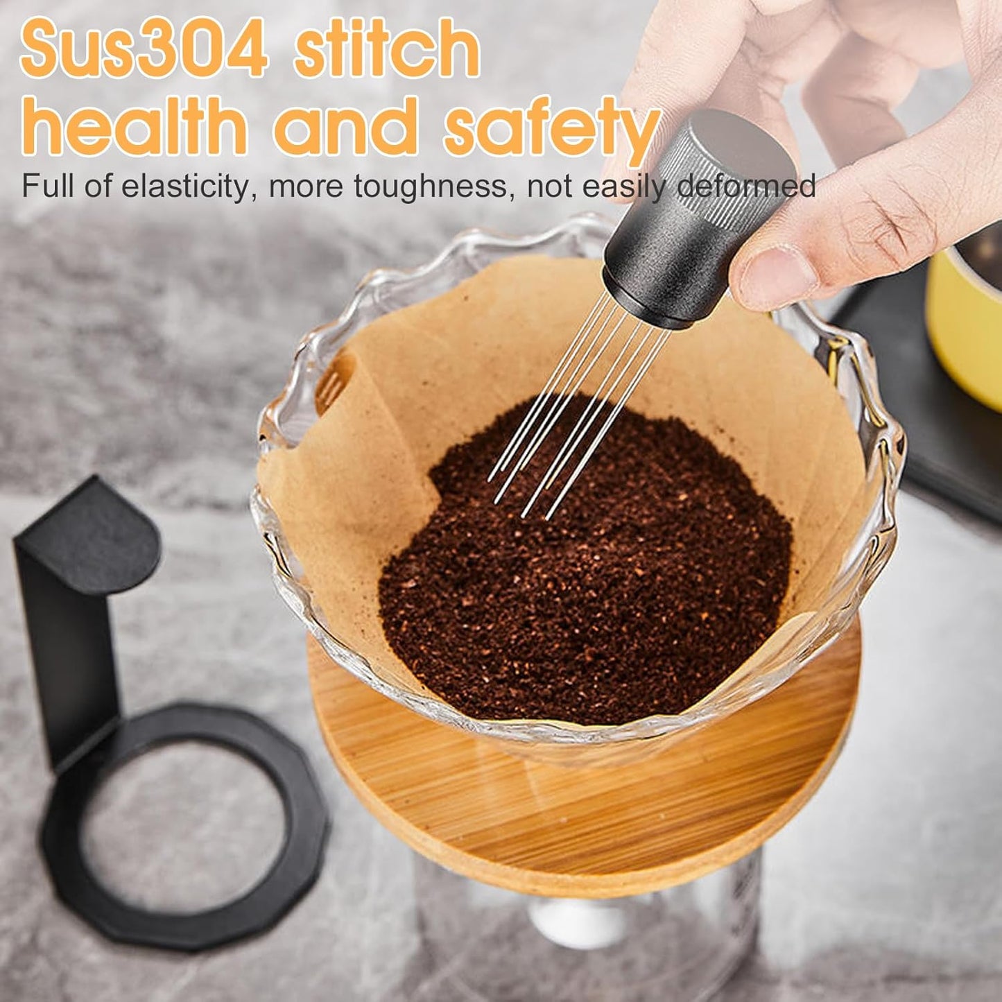 Distribuidor de espresso profesional con soporte y agitador