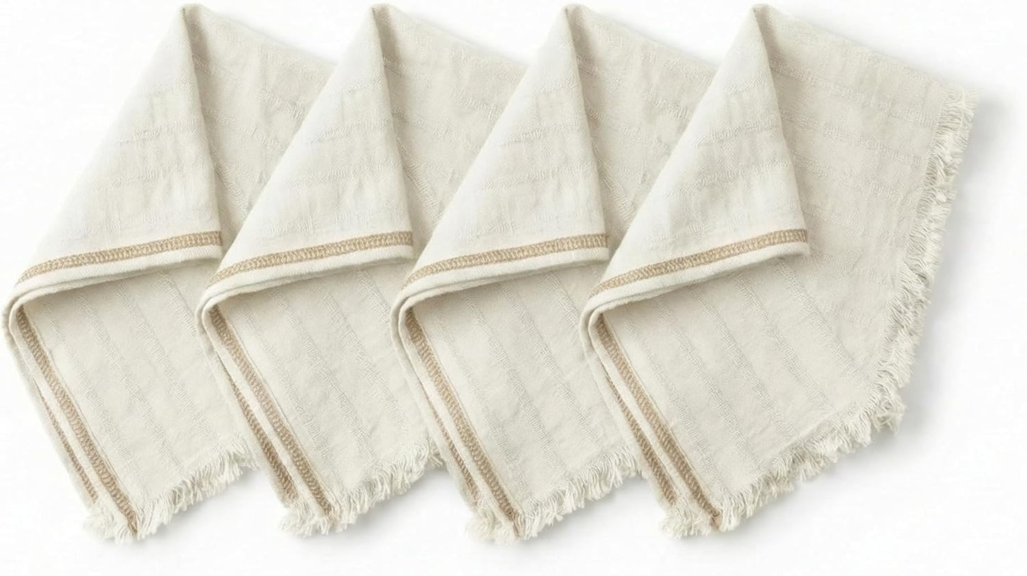 Set 4 Servilletas Algodón Turco 18x18pulg Lavables