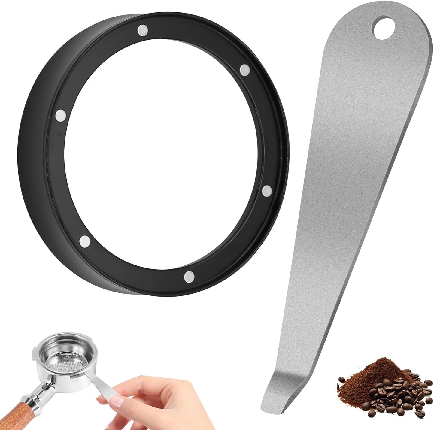 Kit herramientas extracción espresso cesta metal ajuste magnético