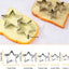 Juego de 5 cortadores de galletas de estrella en acero inoxidable
