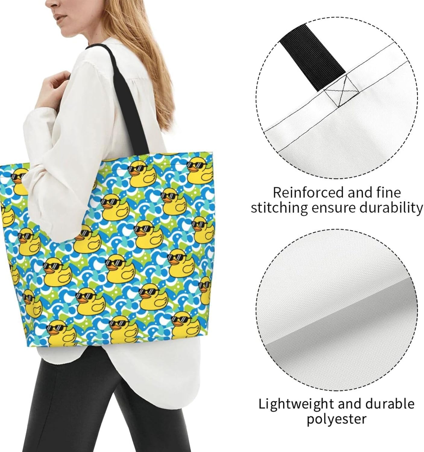 Bolsa de comestibles reutilizable grande lavable para compras