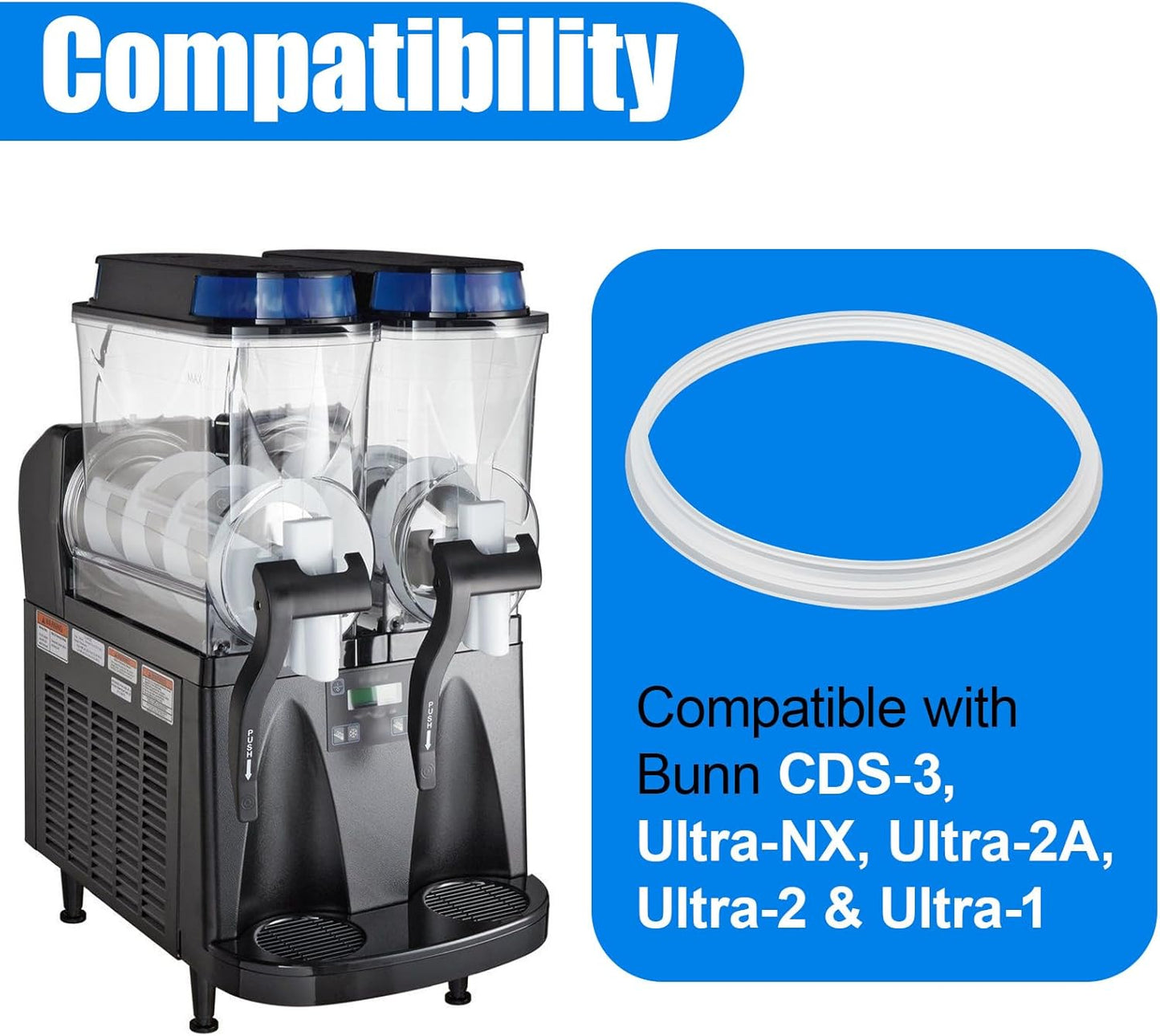 Sello de junta de tolva para máquina de granizado compatible con Bunn Ultra 2