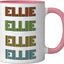 Taza Cerámica Ellie Clásica Rosa/Blanca