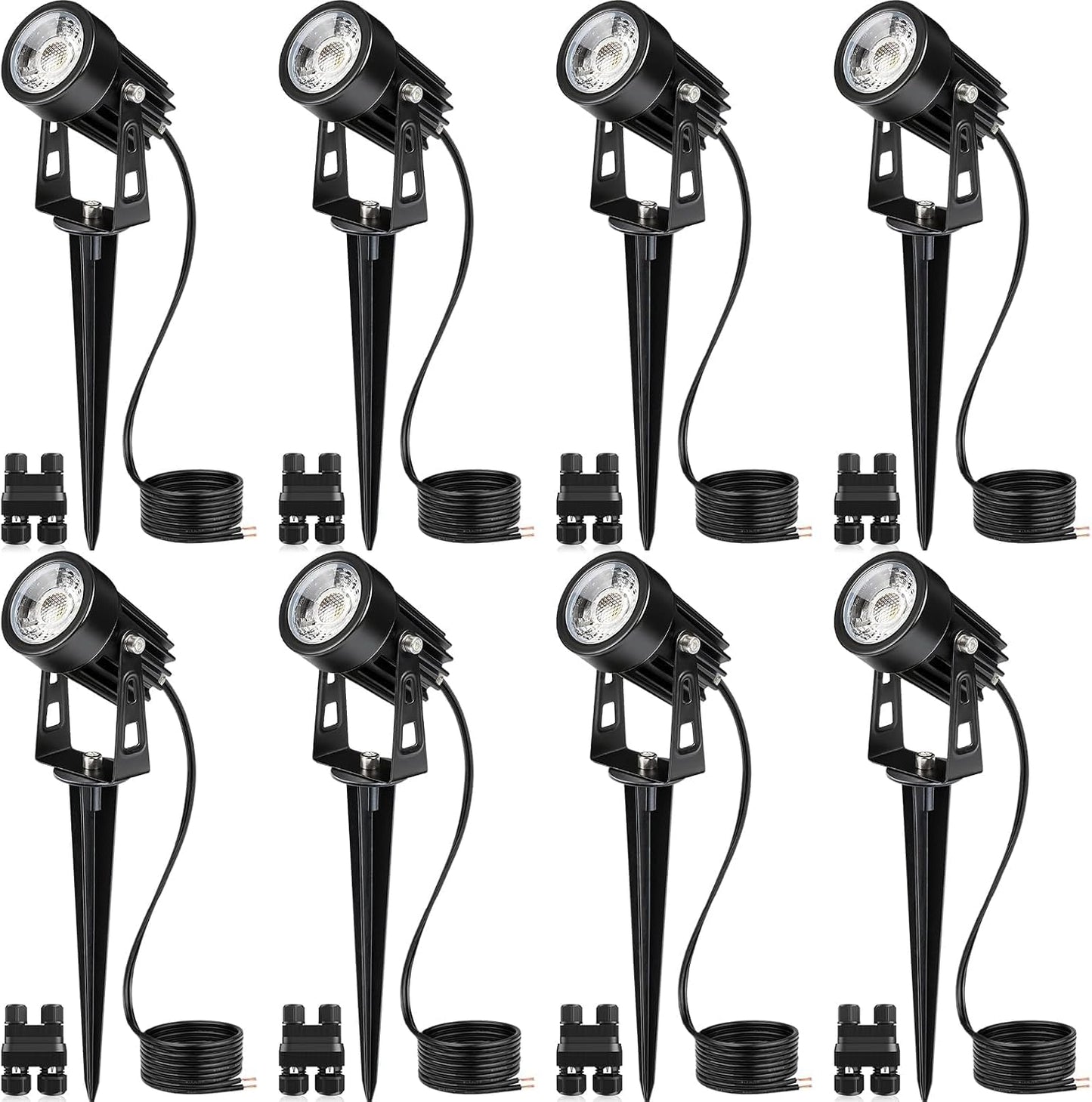 Iluminación LED paisaje 3W 3000K luz blanca cálida exterior set 8