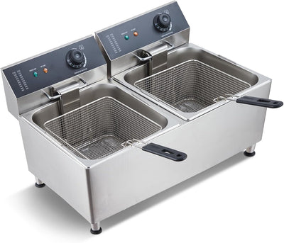 Freidora eléctrica acero inox 11L 1700W termostato ajustable