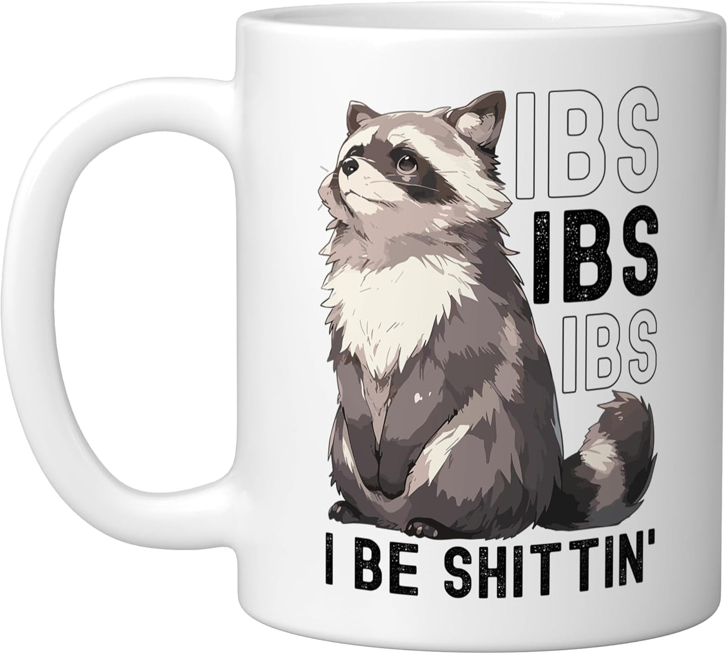 Taza cerámica para IBS con dibujo de zorro blanco