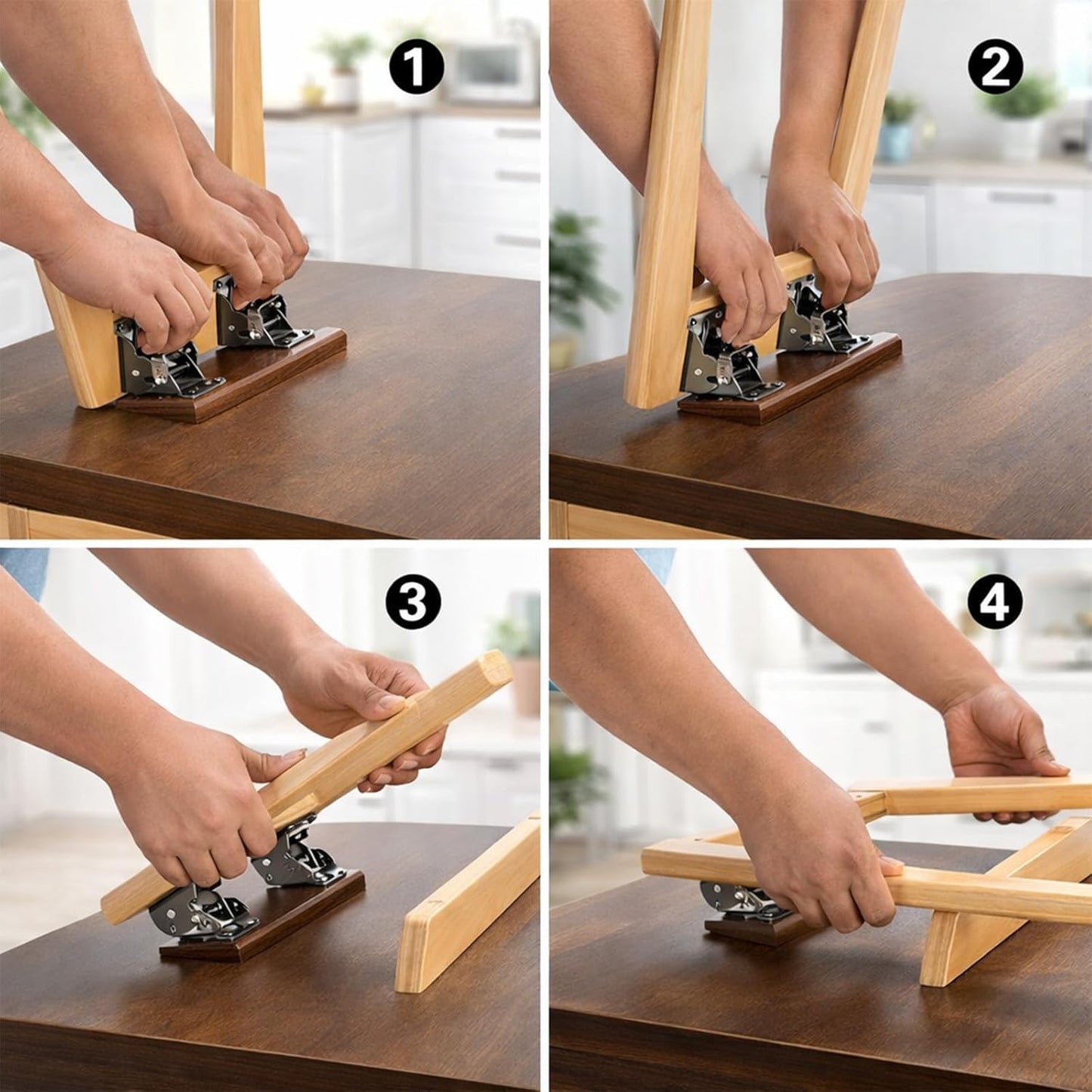 8 Bisagras Bloqueo Soporte Mesa Plegable 90 Grados
