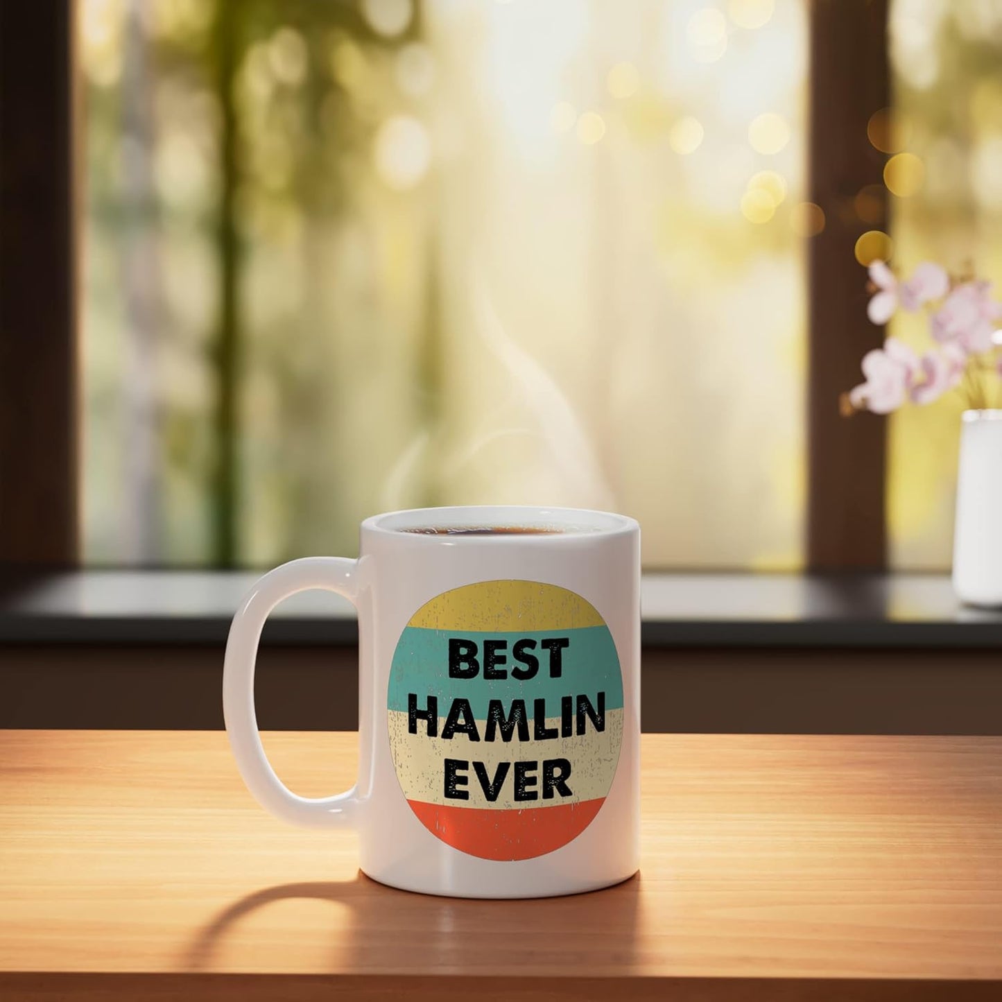Taza de cerámica Haml en nombre blanca