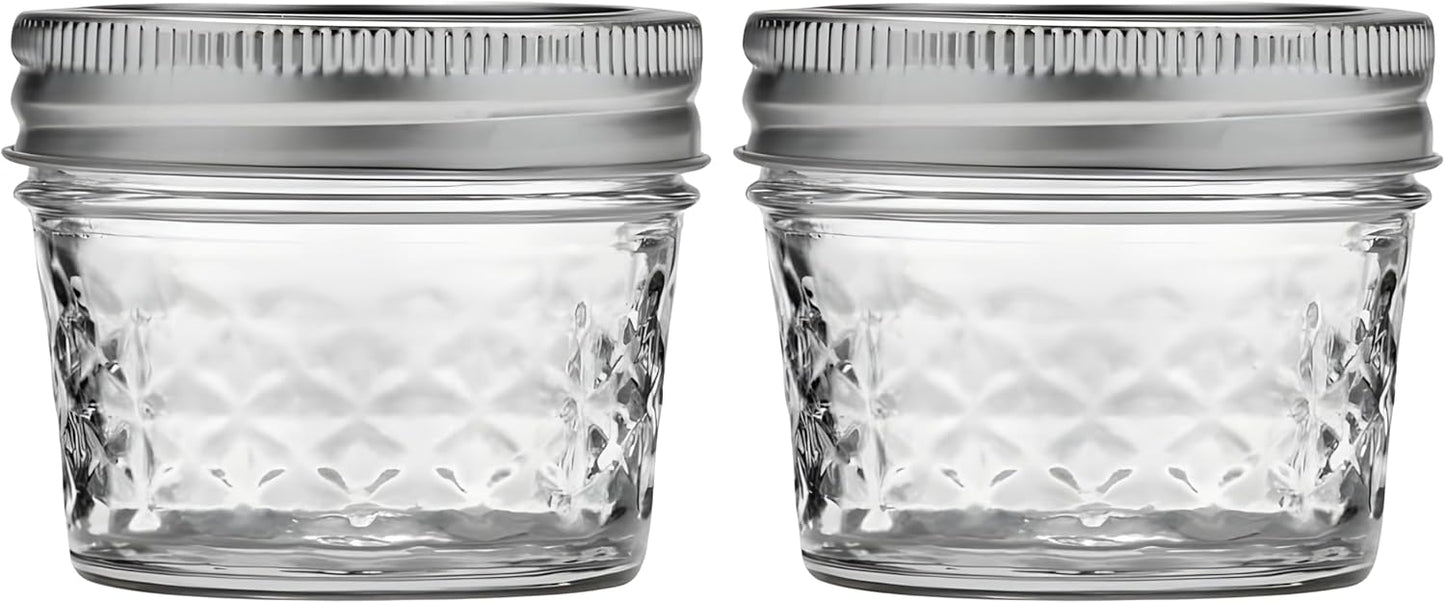 Tarros de cristal acolchados Bexter con tapas y bandas paquete de 2