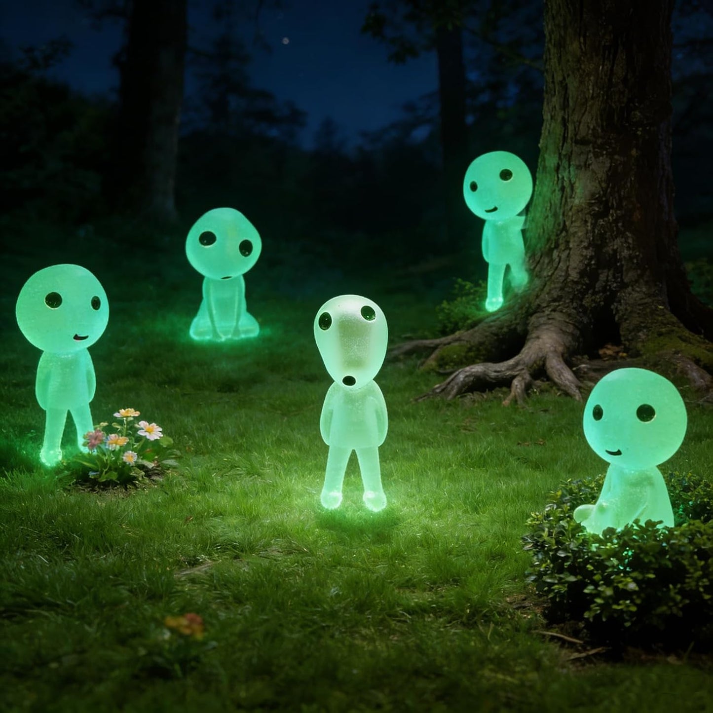 5 Pzas Árboles Elfos Luminosos Decoración Jardín