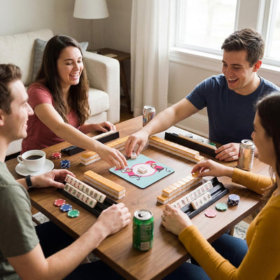 2 Pzas Posavasos Antiderrap Mahjong Decoración para Mesa