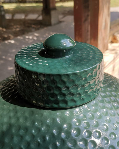 Tapa chimenea cerámica para huevo verde mediano grande