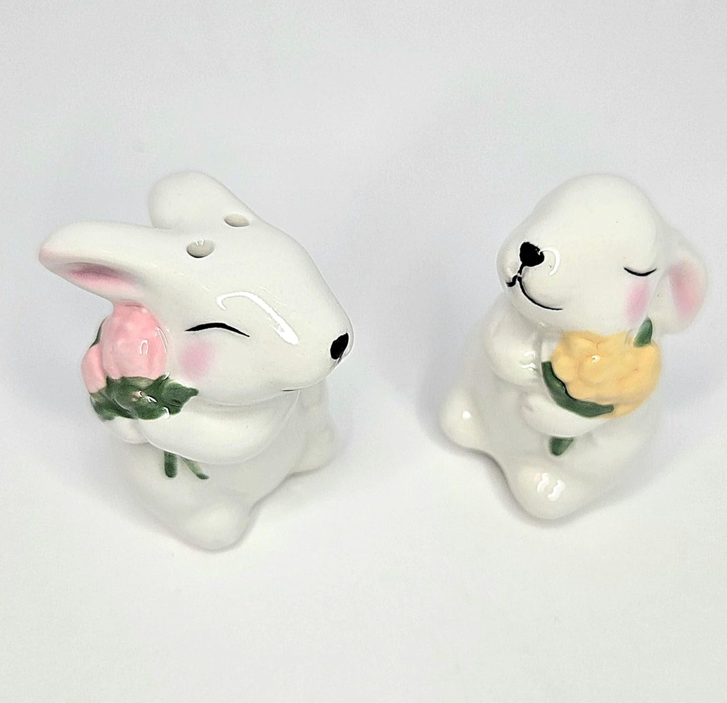 Juego de salero y pimentero de cerámica Easter Bunnies