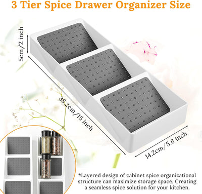 2 Organizadores Cajones 3 Niveles Antiderrap Silicón