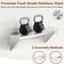 Estante acero inox 12x24pulg soportes reversibles cocina