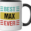 Taza cerámica Max negra/blanca
