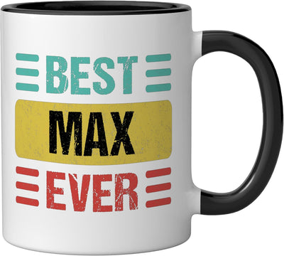 Taza cerámica Max negra/blanca