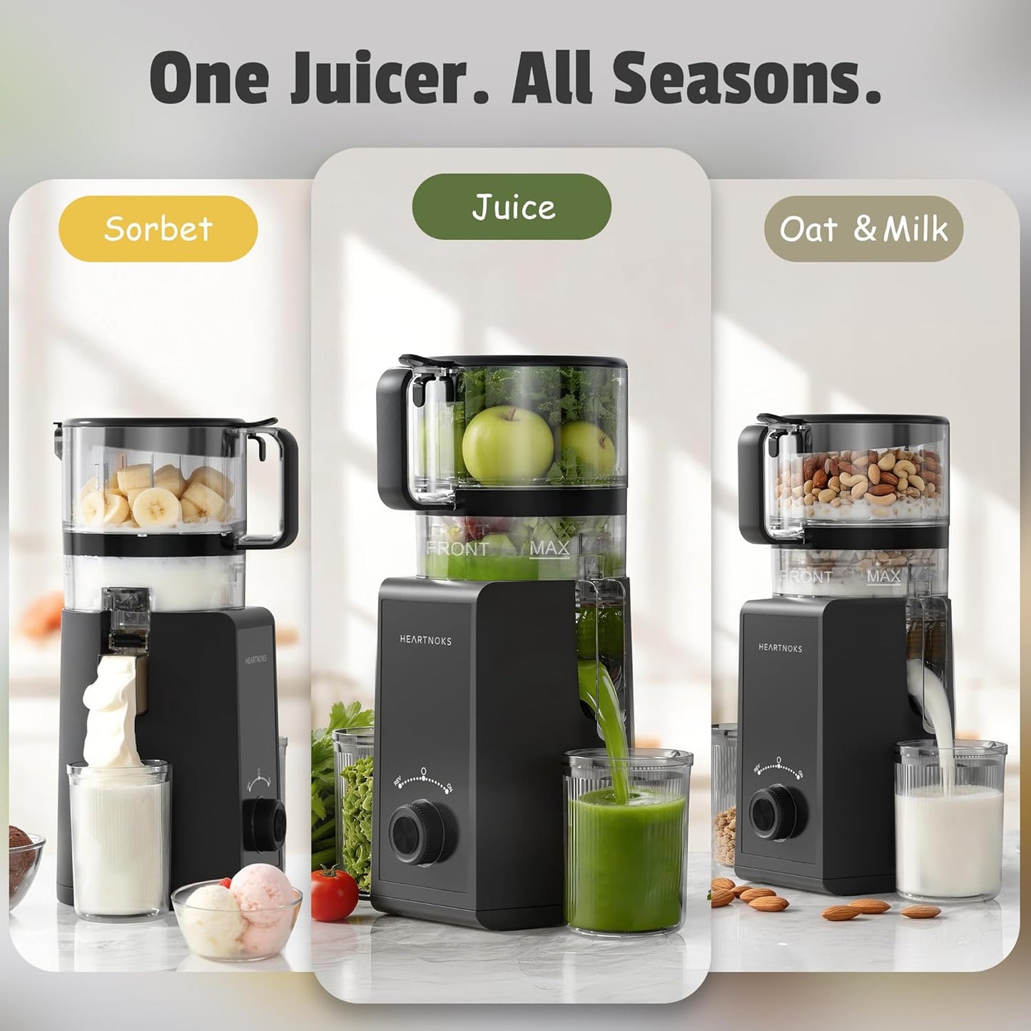 Extractor Jugos 3en1 300W para Frutas y Verduras