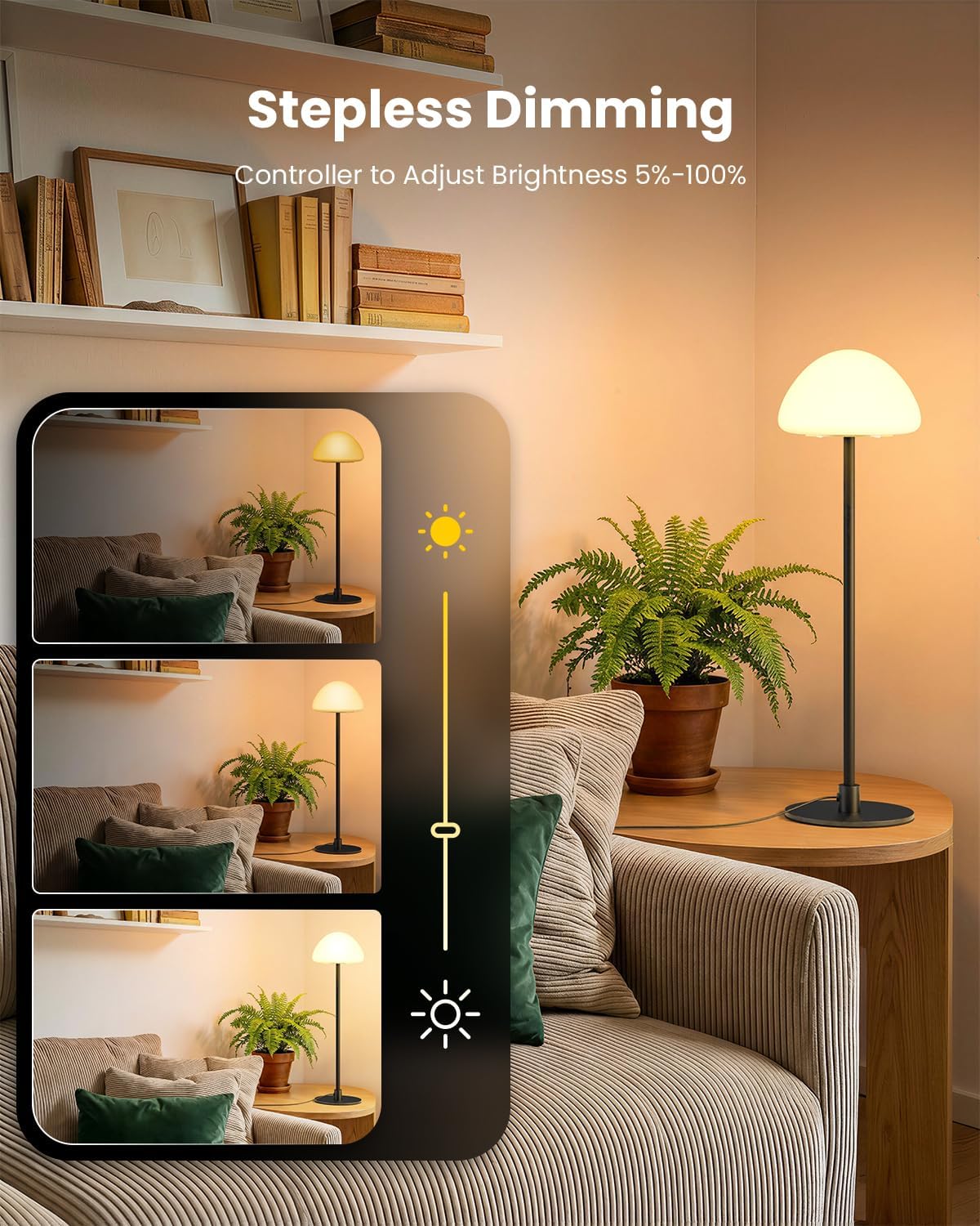 Lámpara de mesa RGB con 3 temperaturas y regulación continua