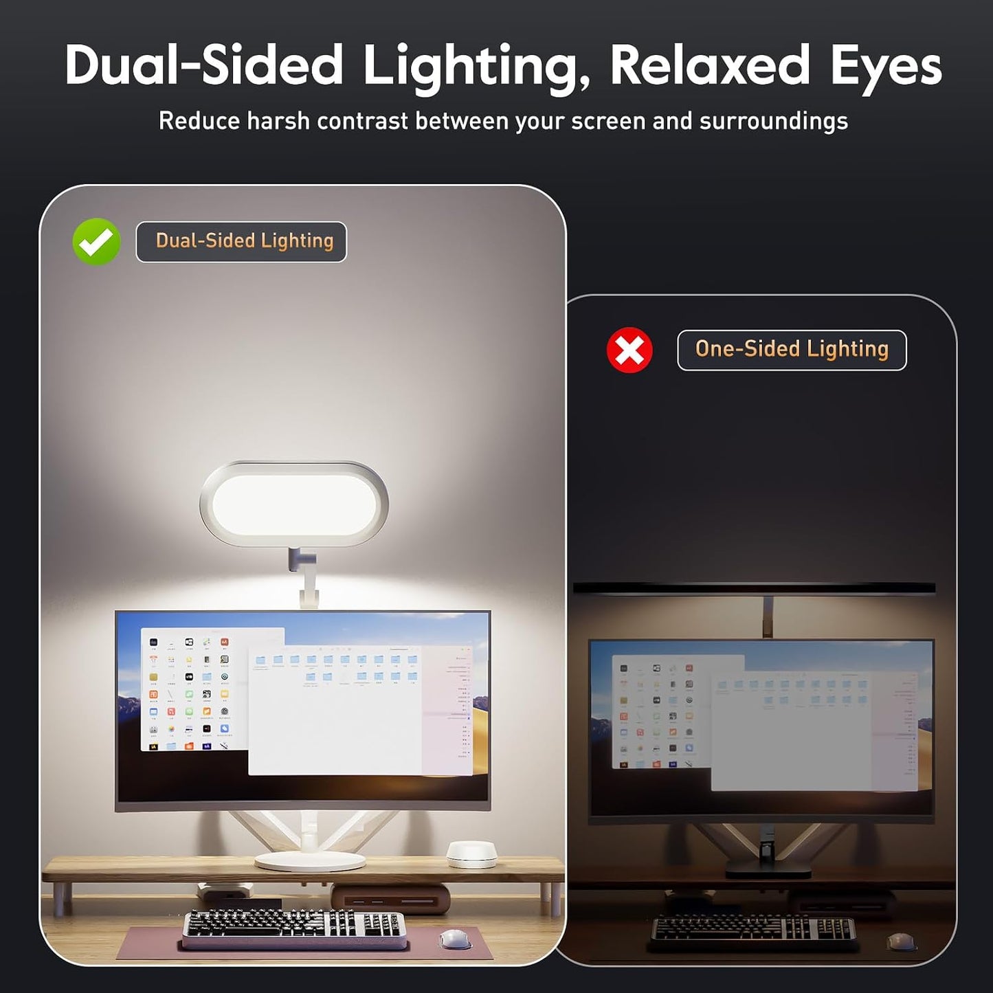 Lámpara LED escritorio doble cara con perilla remota