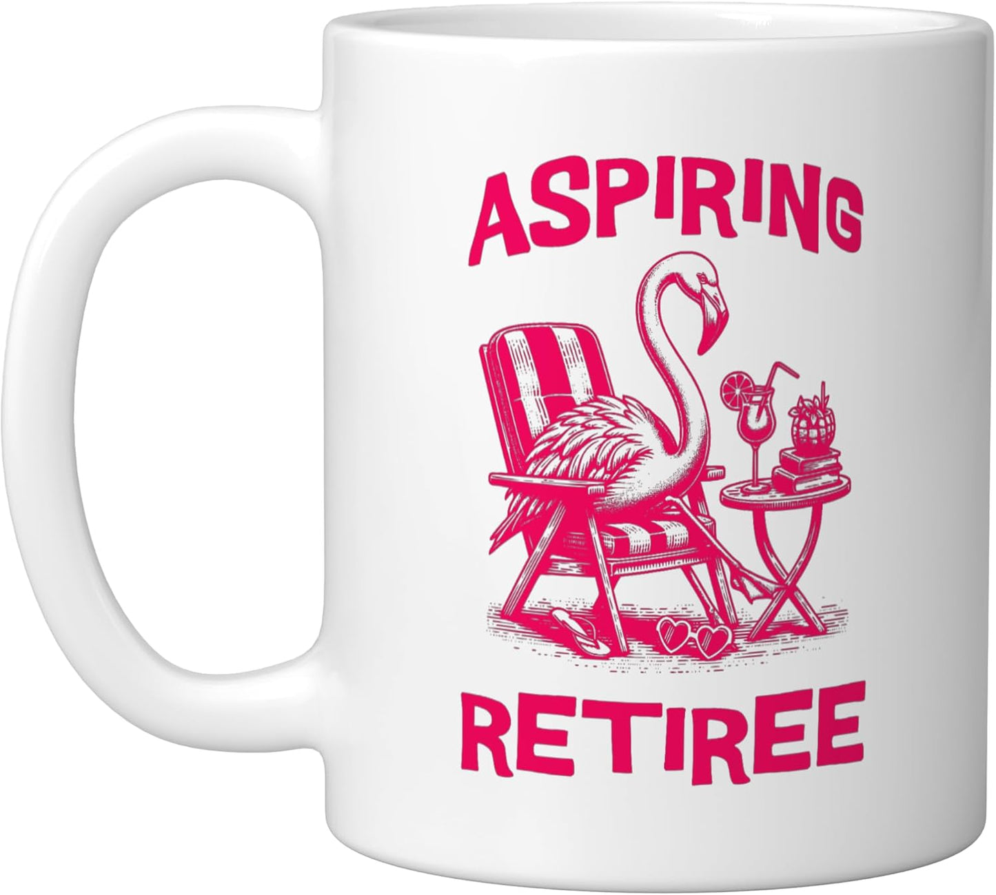 Taza de cerámica flamingo para retiro casi completo