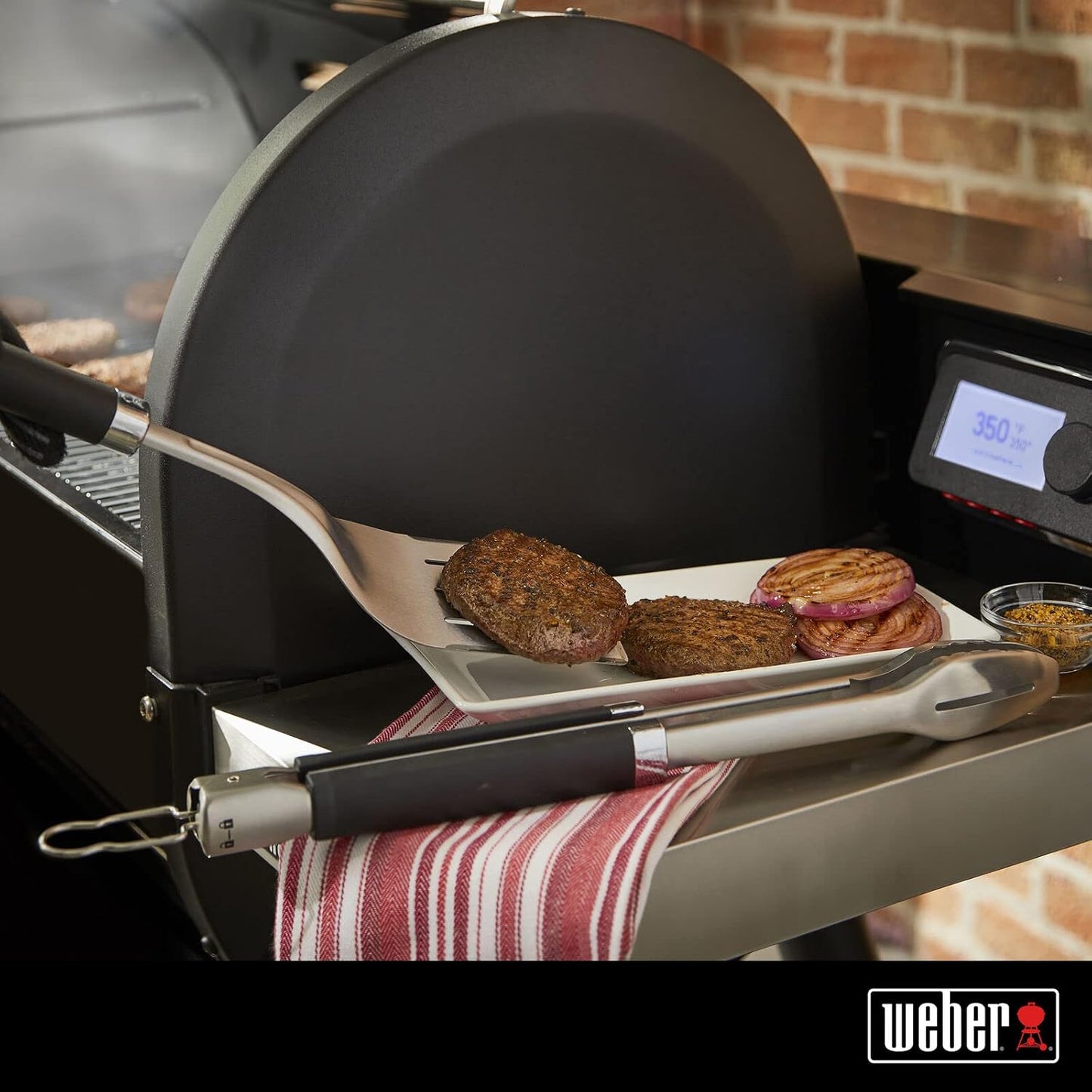 Juego herramientas parrilla acero inox con espátula biselada