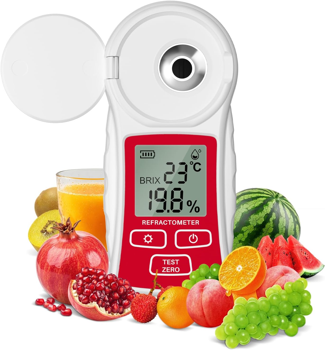 Refractómetro digital Brix YOWEXA con ATC para miel y frutas 0-55%