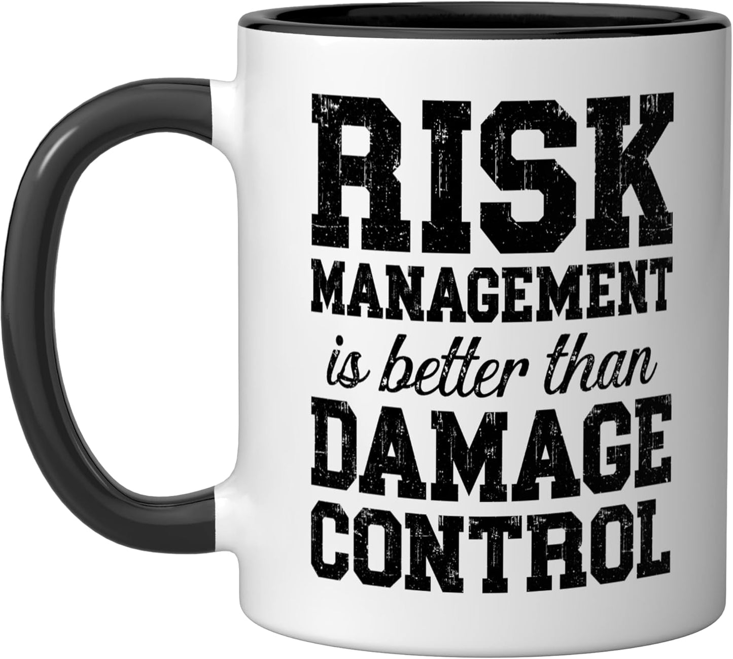 Taza Cerámica Manager Negro/Blanco