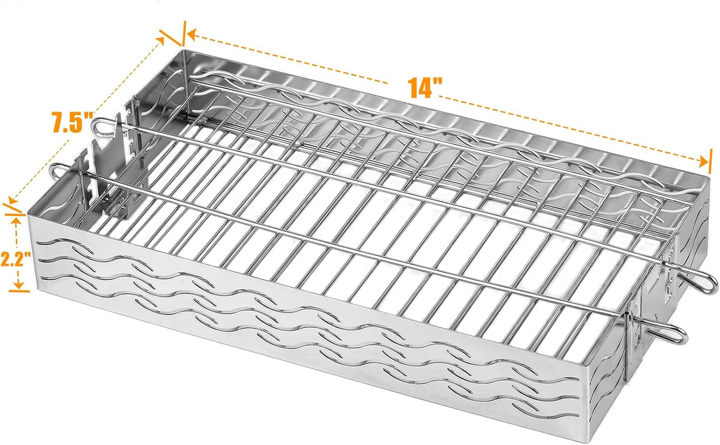 Cesta plana acero inox asador 5/16 3/8 1/2 pulg hexagonal