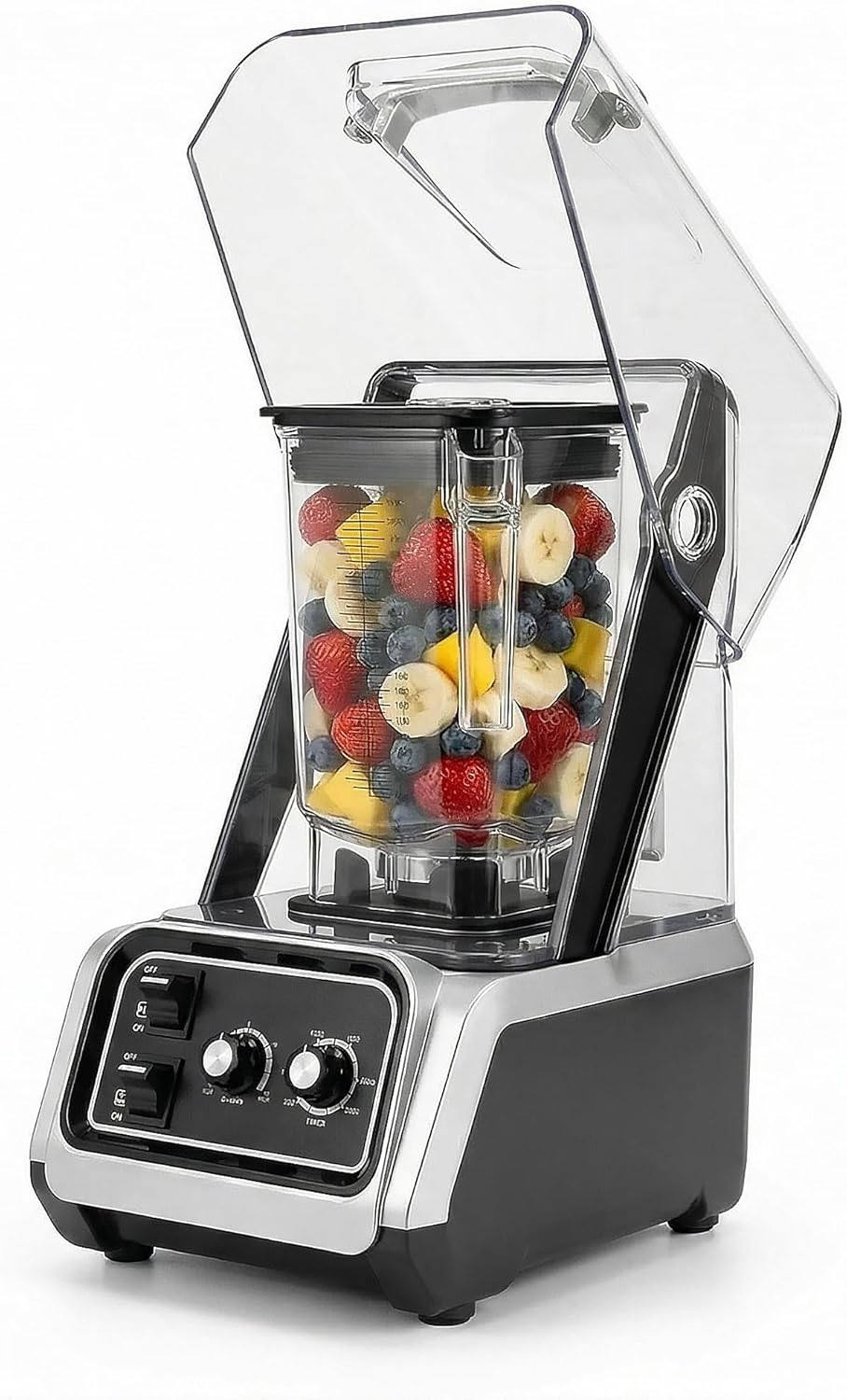 Licuadora silenciosa comercial 2200W jarra 80oz sin BPA