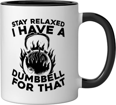 Taza de cerámica para plan de entrenamiento personal negro/blanco