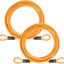 Candado cable seguridad acero flexible 0.197pulgada doble bucle