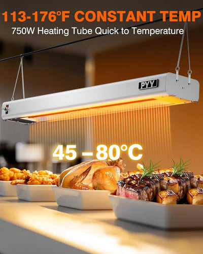 Lámpara calor alimentos 750W para catering cocina