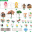 Kit 52 accesorios hadas resina decoración manualidades