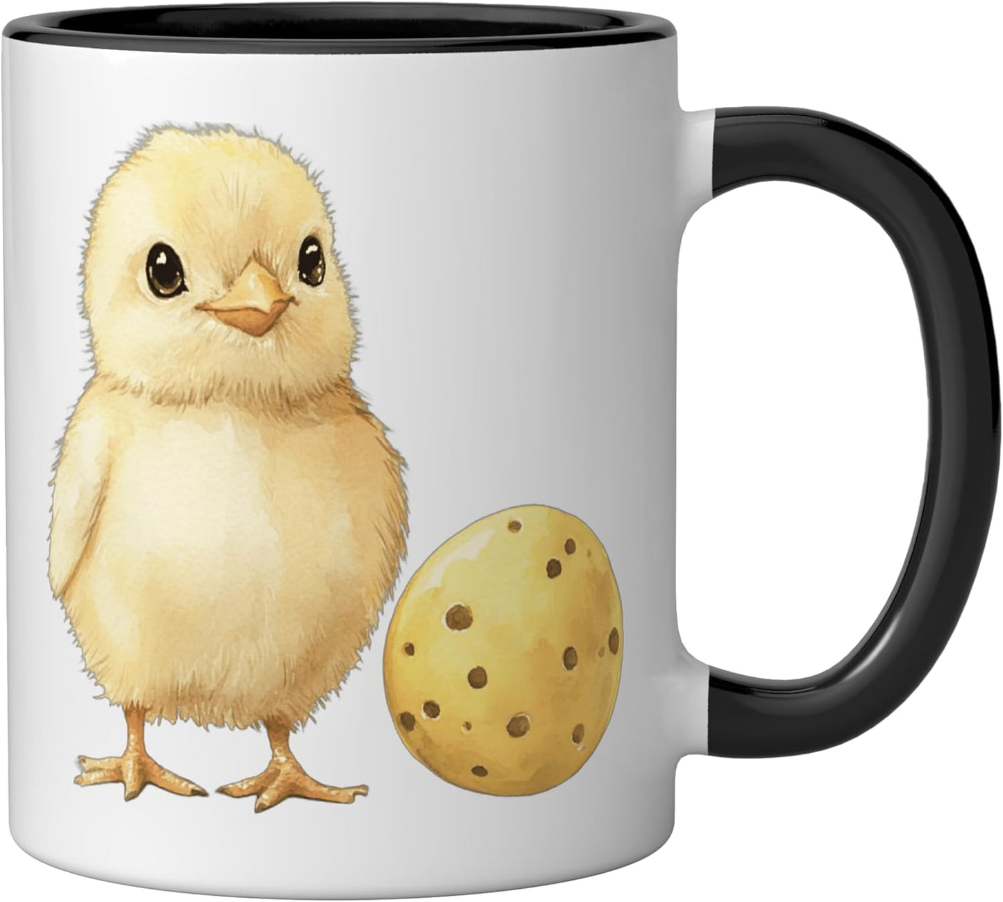 Taza Cerámica Juego de Pickleball Estilo Acuarela Negro/Blanco