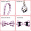 10 Pzas Collar Gato con Pajarita Campana Corbatín Cuadros