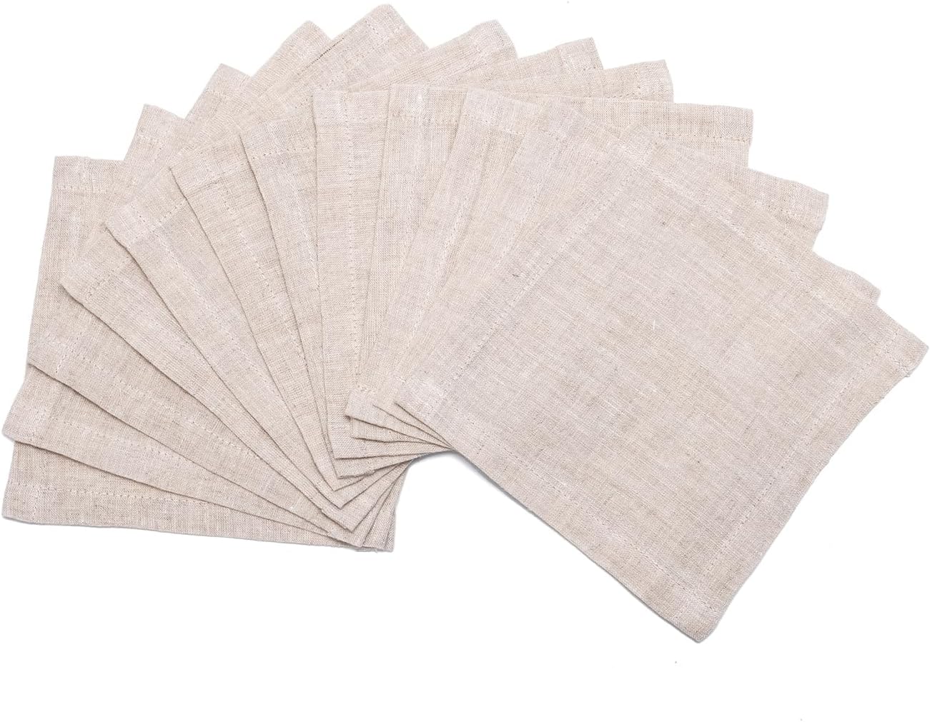 Servilletas de lino puro juego de 12 posavasos para bebidas uso diario